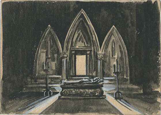 Вильямс Пётр Владимирович. Лот из 30 эскизов декораций к балету «Ромео и Джульетта» С.С. Прокофьева